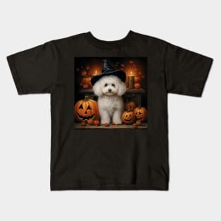 Halloween Bichon frise Kids T-Shirt